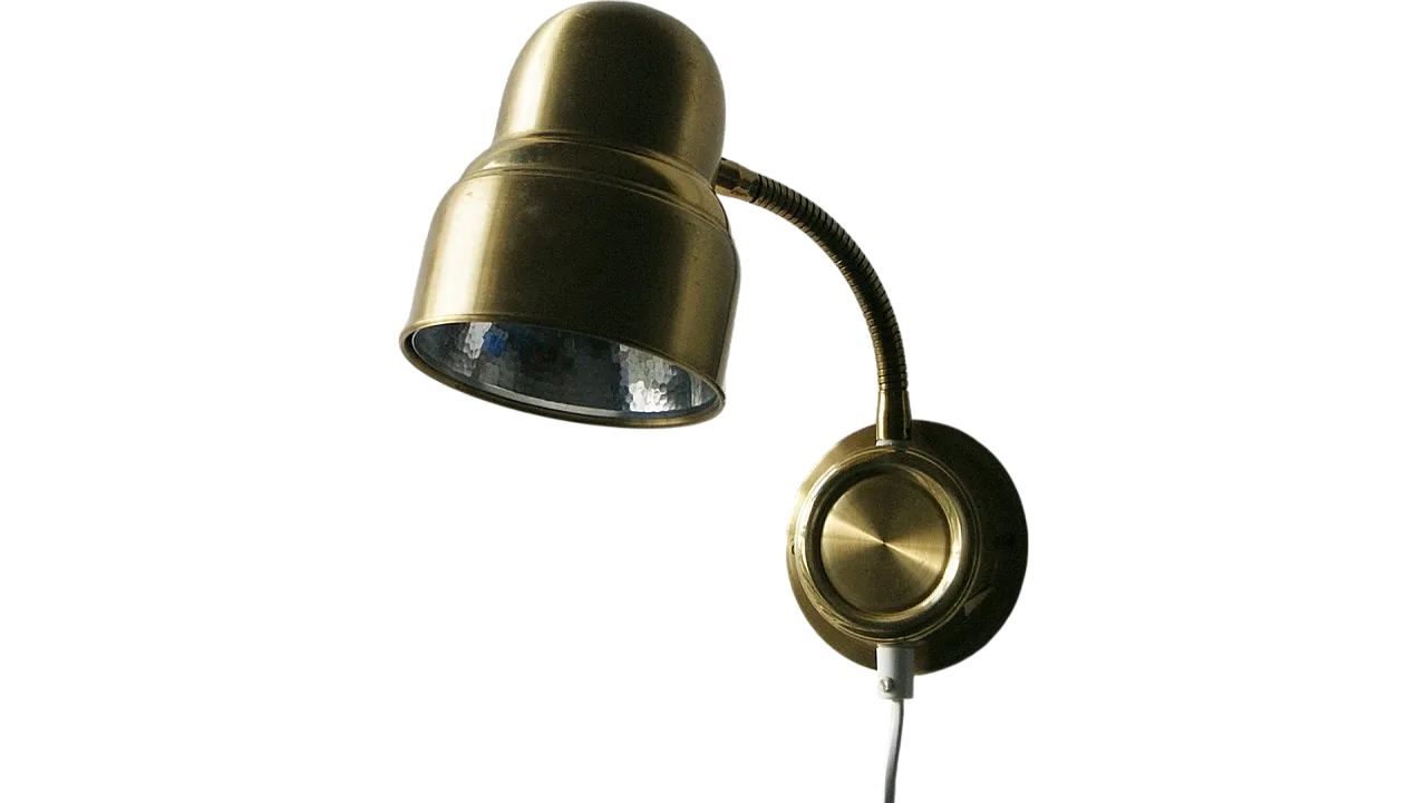 Brass wall lamp by Ewå Belysning, 1960s 6