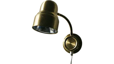 Brass wall lamp by Ewå Belysning, 1960s