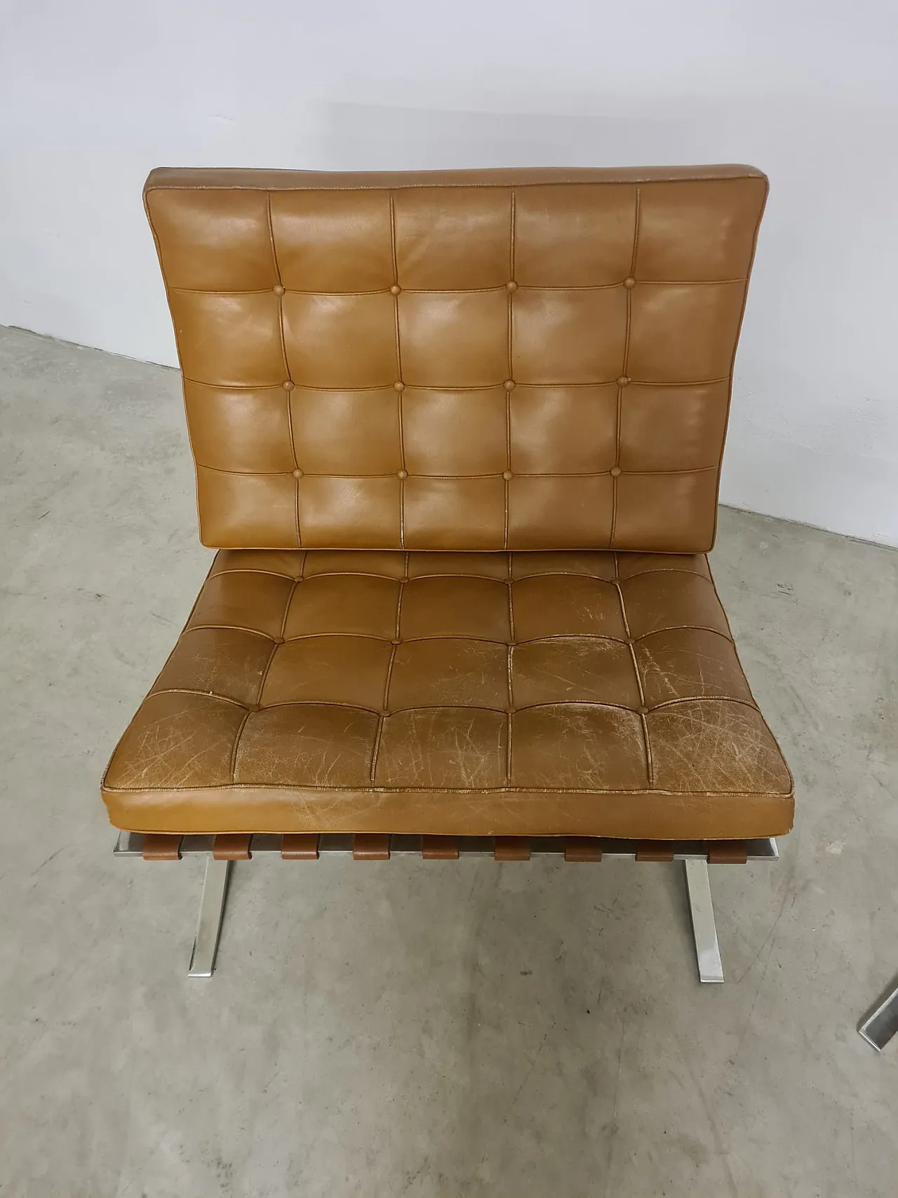 Pair of Knoll Barcellona armchairs, 60s 6