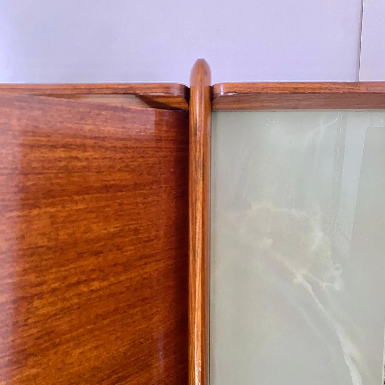 Sideboard in rosewood and marbled glass from the 1960s 7