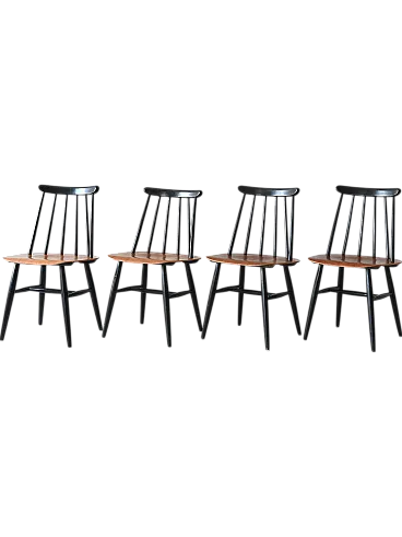 4 Fanett chairs by Ilmari Tapiovaara for Edsbyverken, 60s