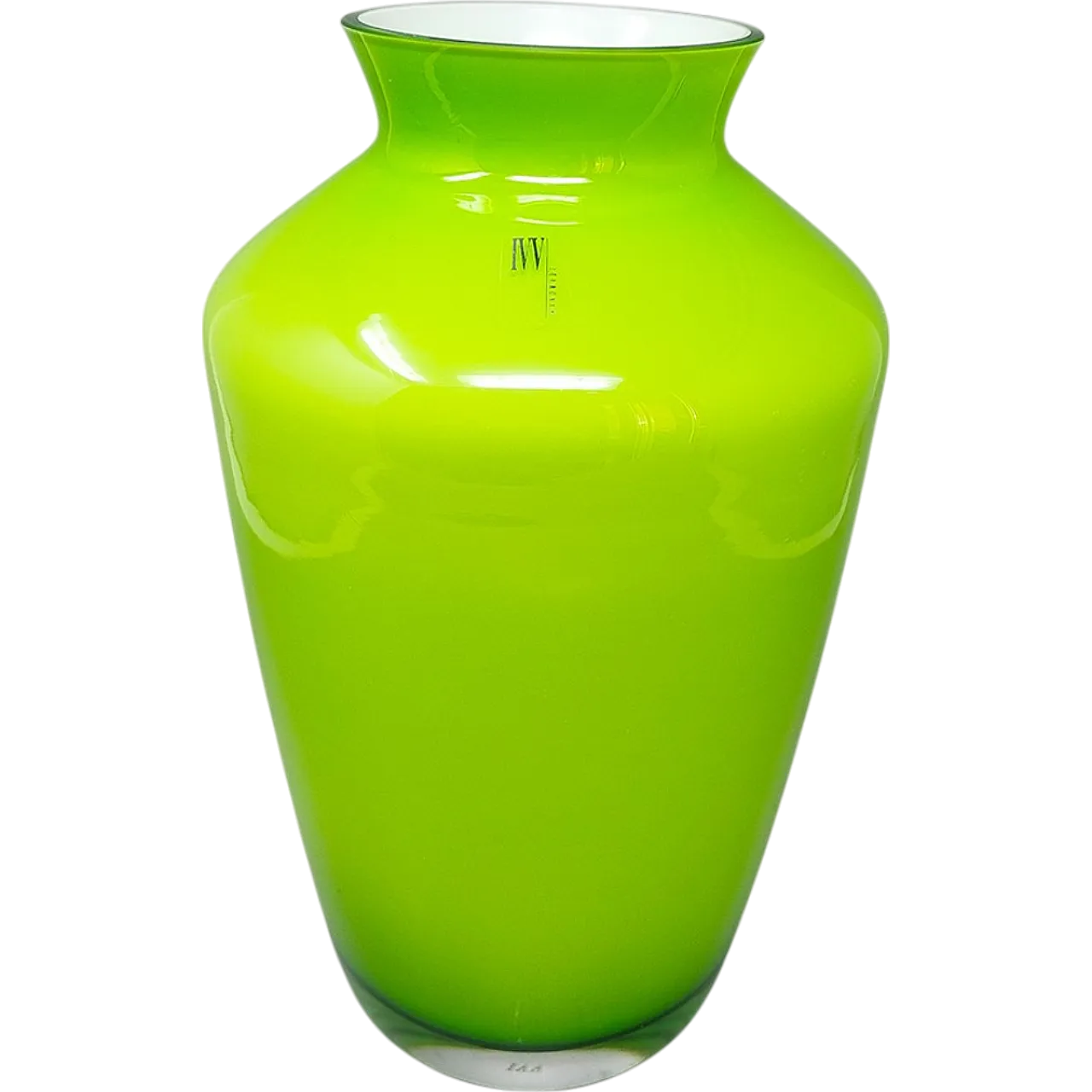 Vaso di Ind. Vetraria Valdarnese verde, anni '70 9