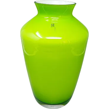 Vaso di Ind. Vetraria Valdarnese verde, anni '70