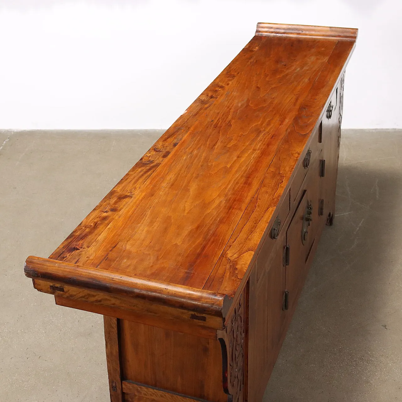 Credenza cinese in teak con ante e cassetti, '900 9