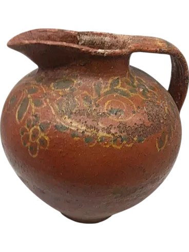 Painted terracotta vase, 17th century