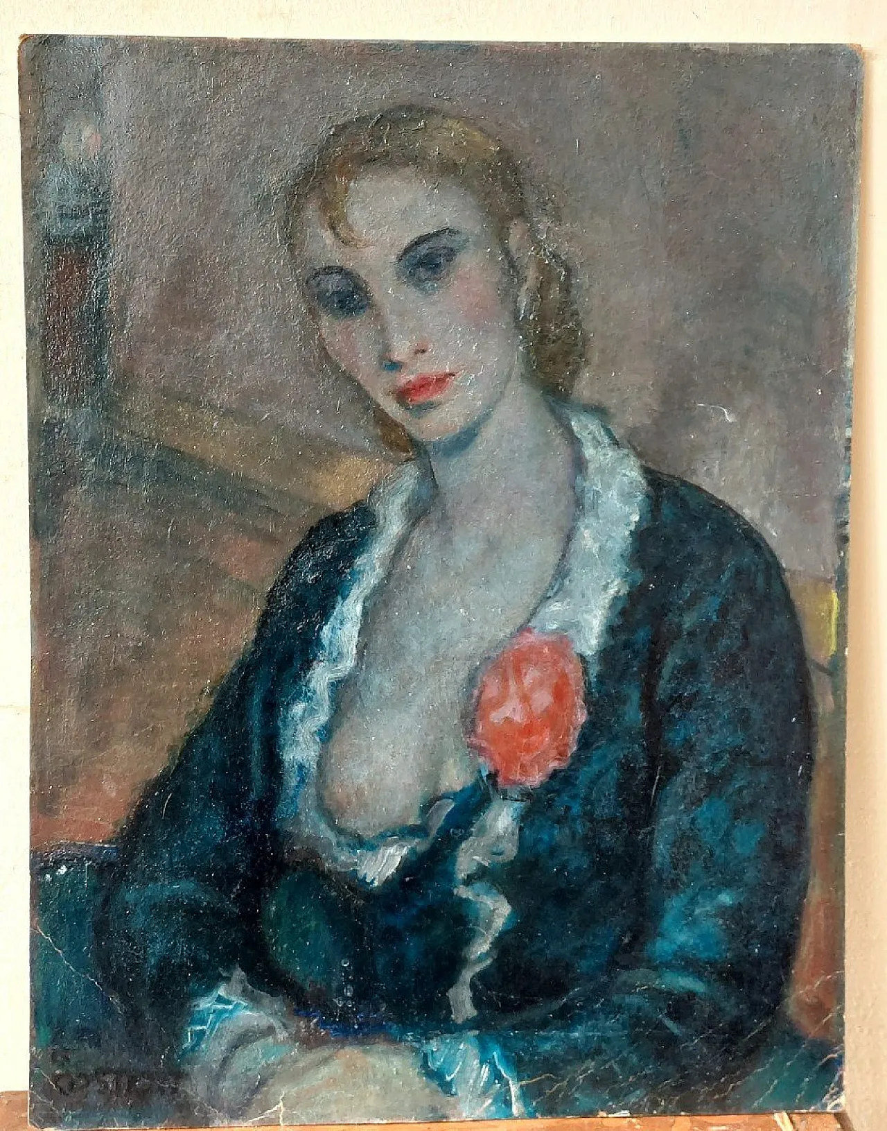 Portrait of a Woman and Pompeian Scene by G. Costetti, 20th century 7