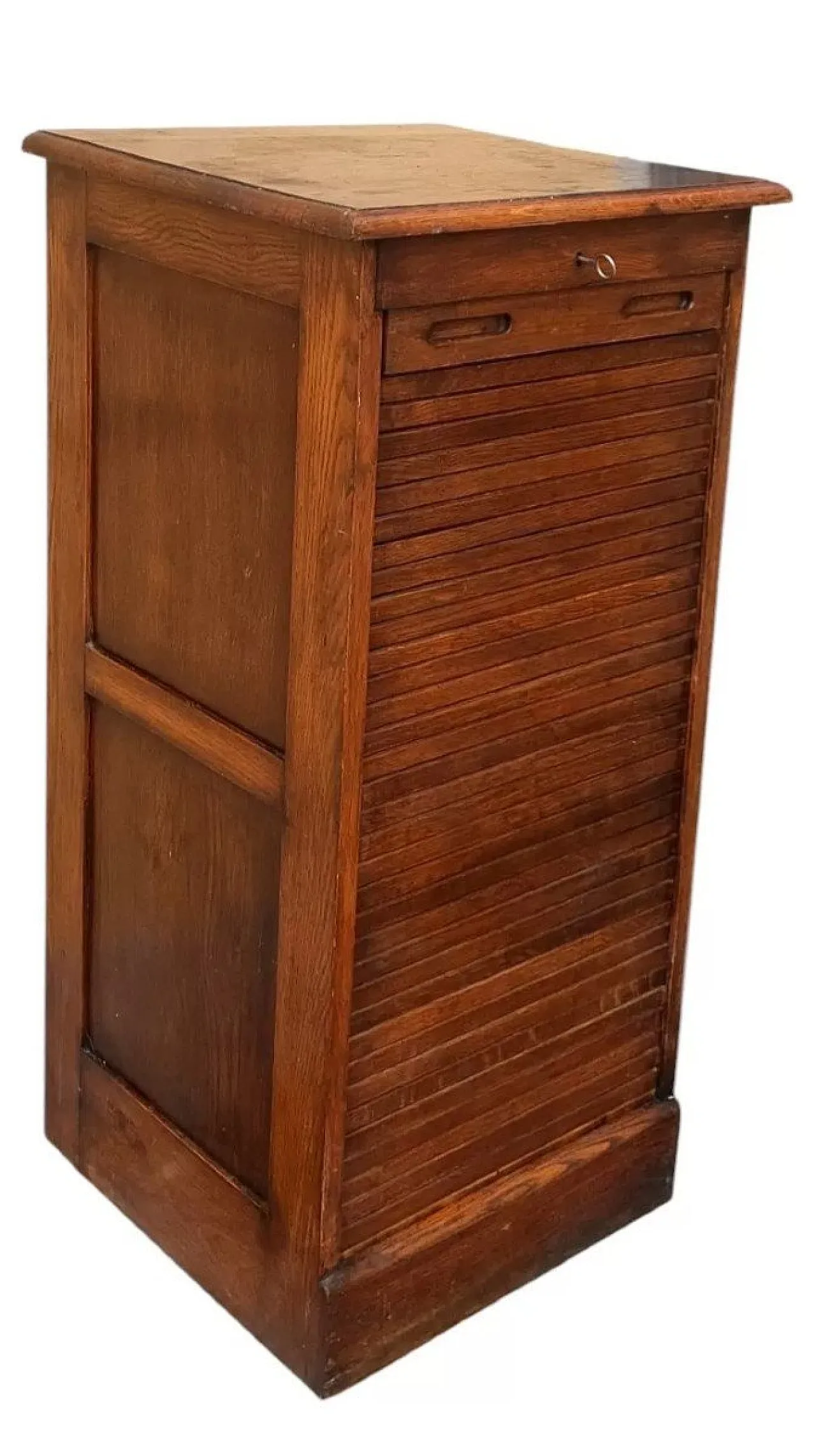 Folder cabinet with solid oak shutter, early 20th century 3