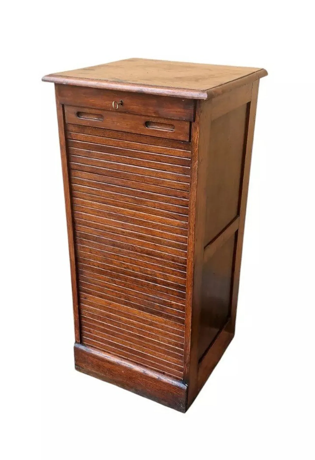 Folder cabinet with solid oak shutter, early 20th century 8