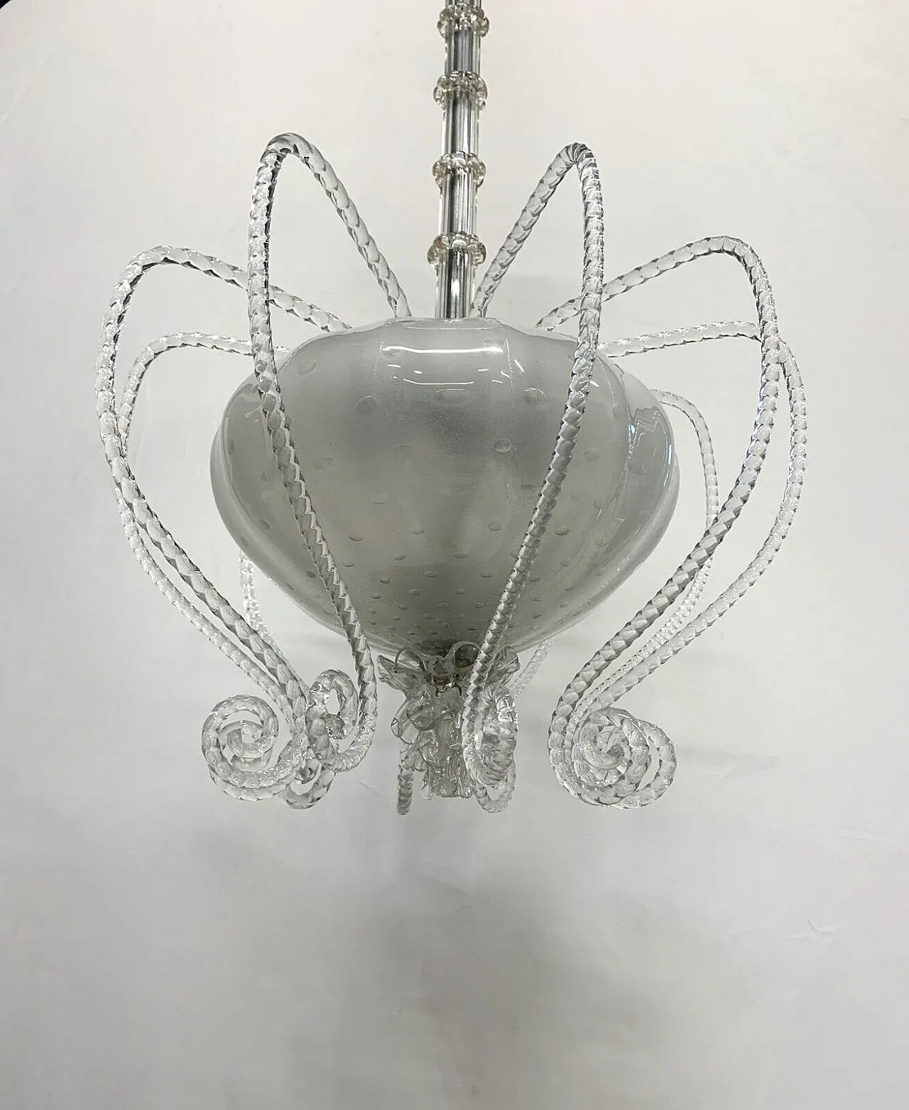 Pulegoso Murano glass chandelier, 1960s 3