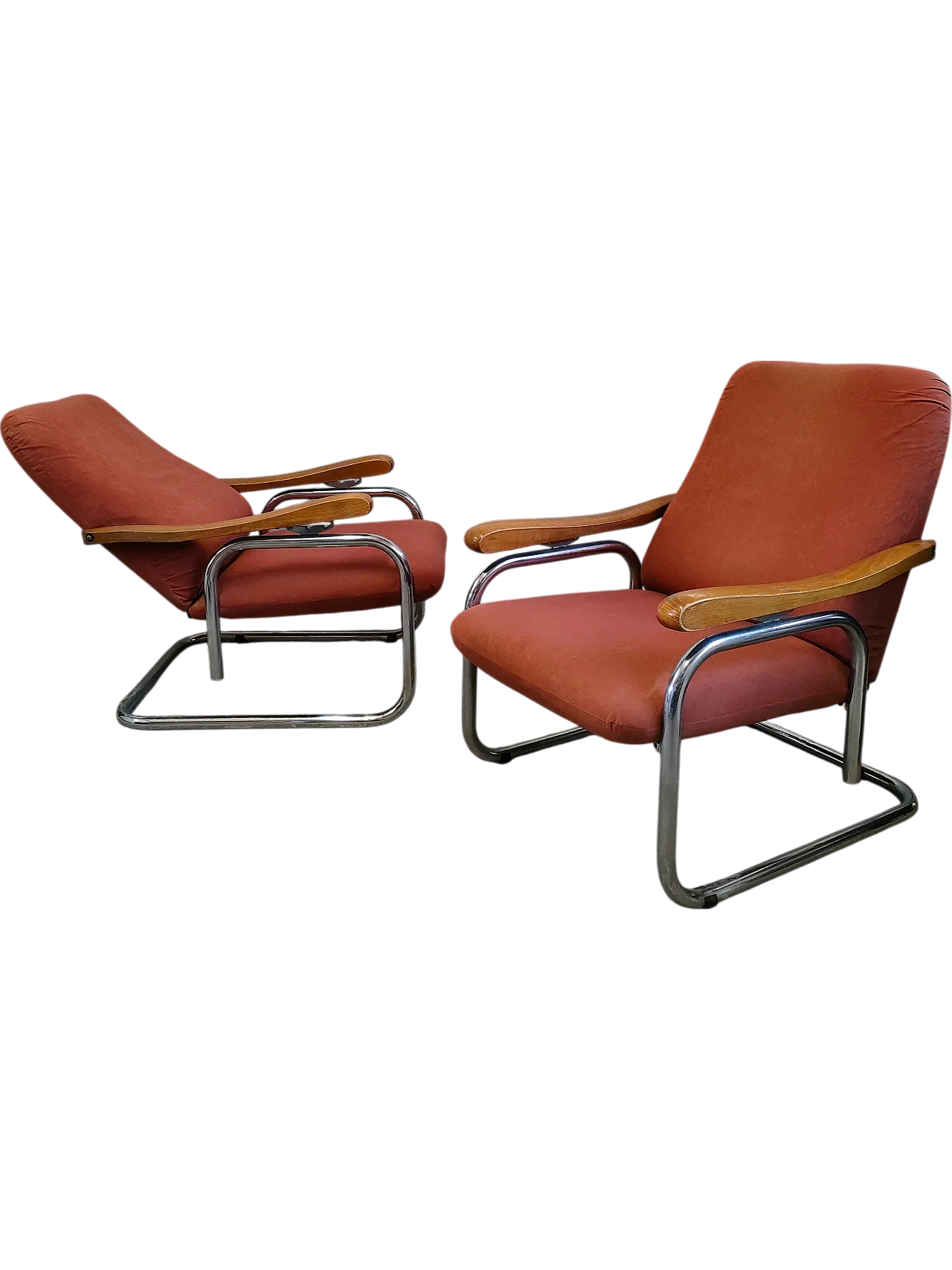 Pair of reclining armchairs, 70s 12