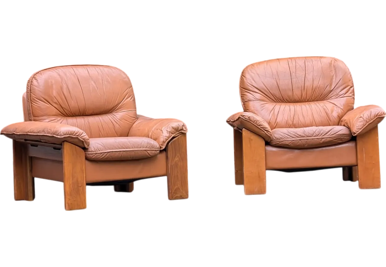 Pair of Brutalist Armchairs by Mobilgirgi, 1970s 15