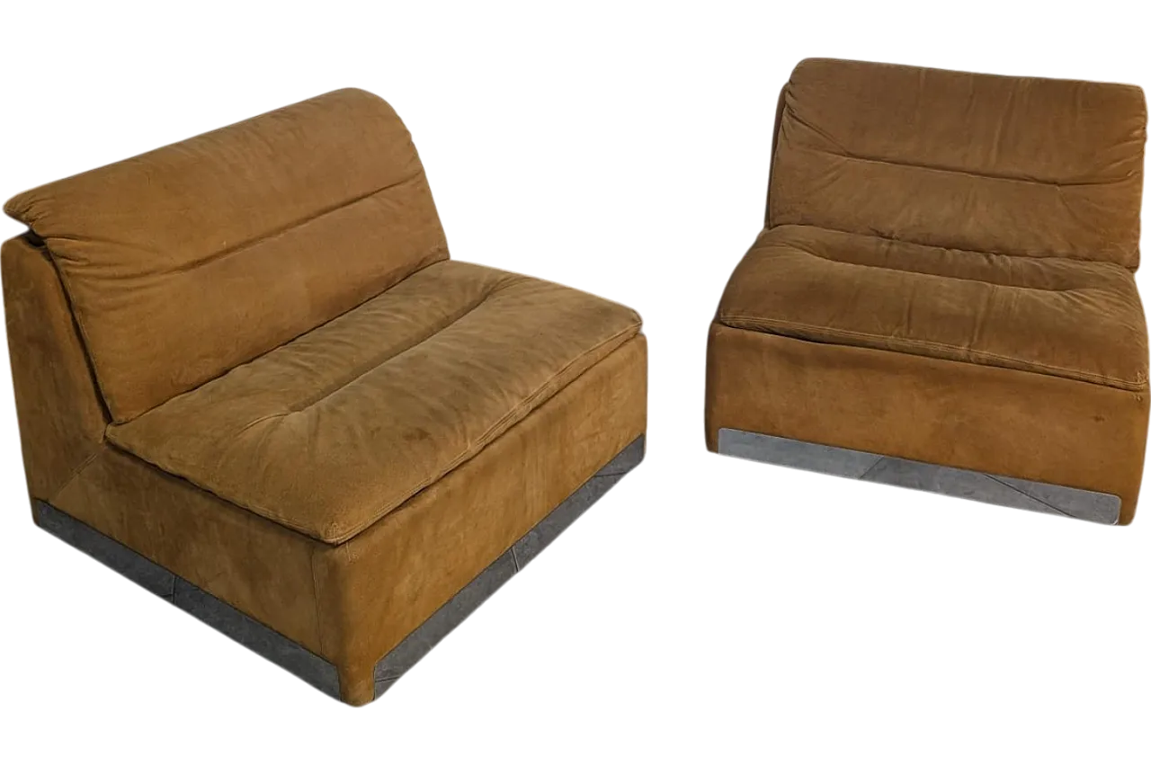 Pair of Armchairs by Saporiti, 1970s 7