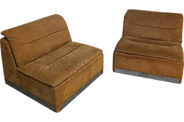 Pair of Armchairs by Saporiti, 1970s