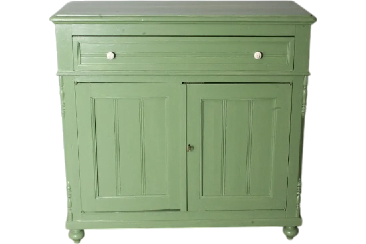 Credenza toscana in legno verde salvia, '800 11