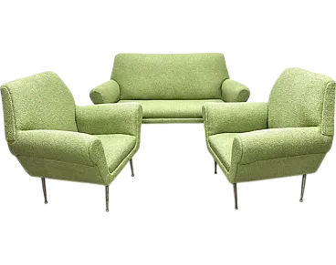 Sofa with pair of armchairs by Gigi Radice for Minotti, 1960s