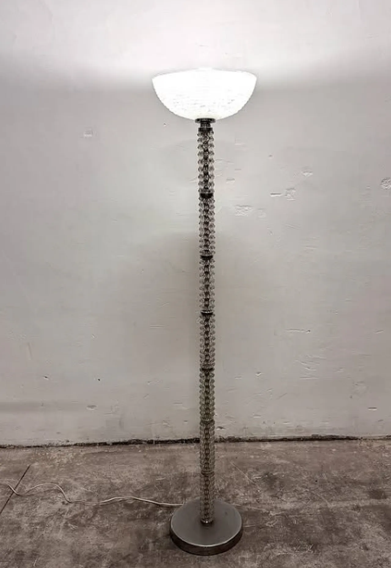 Lampada in vetro di Murano e metallo di Barovier & Toso, anni '40 1