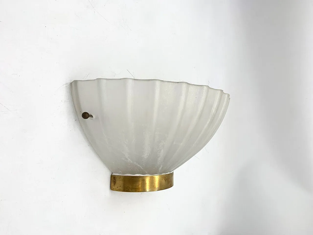 Glass and brass wall lamp by Seguso, late 20th century 3