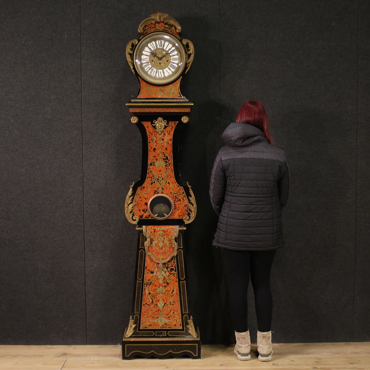 Boulle Louis XV style Italian pendulum clock, 20th century 2