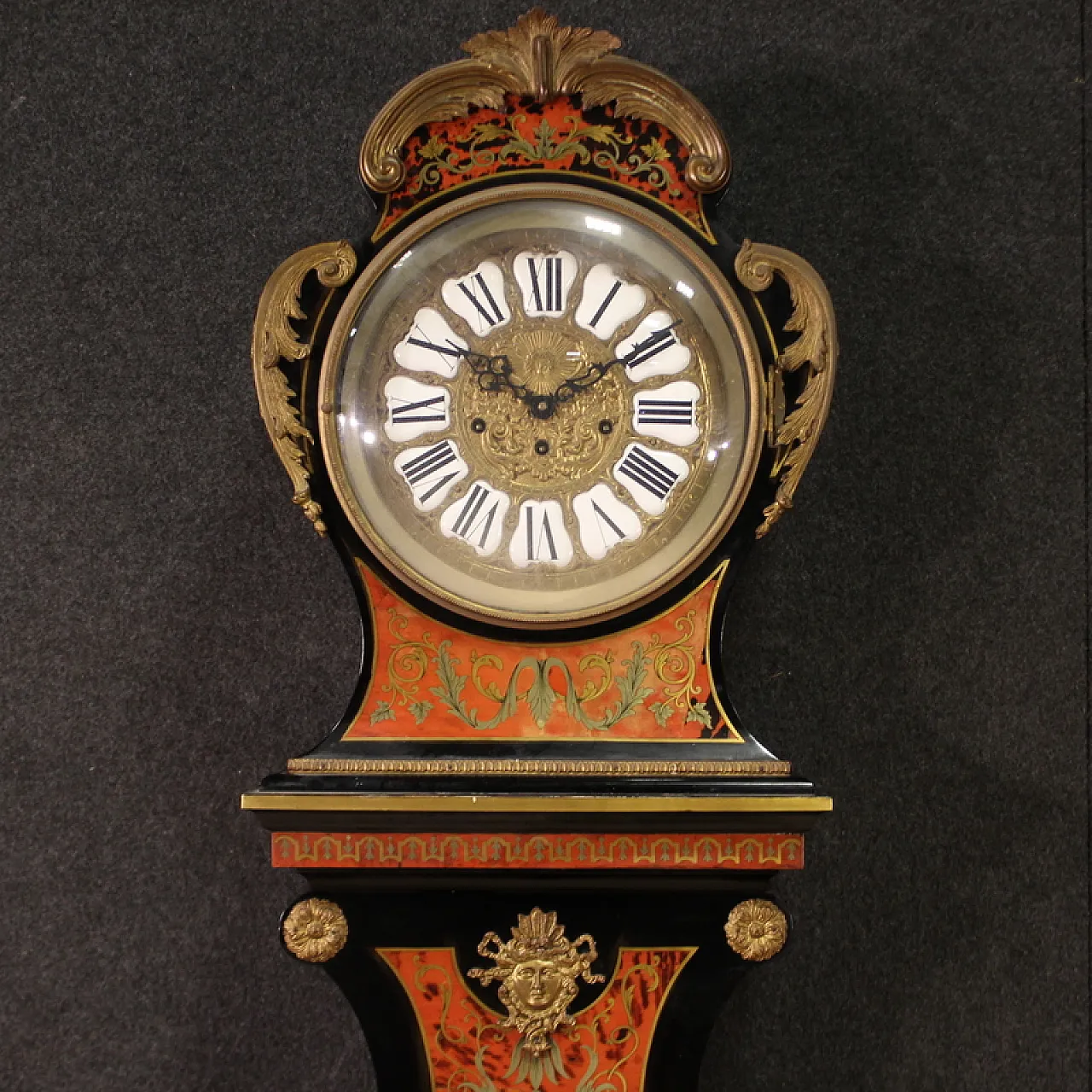 Boulle Louis XV style Italian pendulum clock, 20th century 3