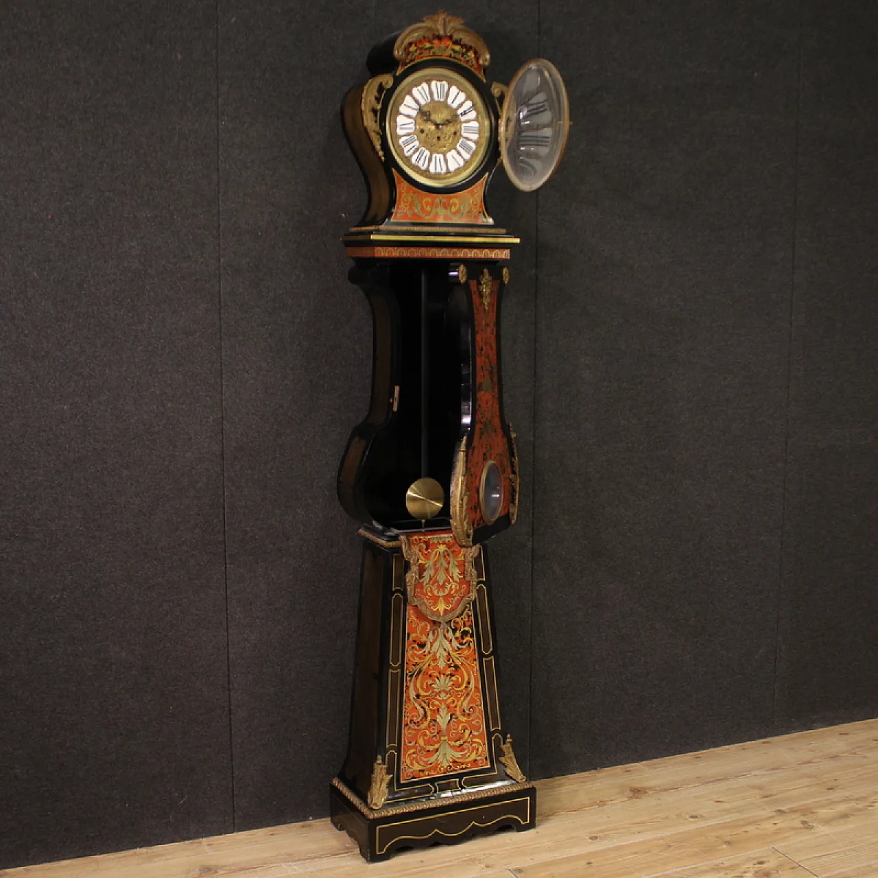 Boulle Louis XV style Italian pendulum clock, 20th century 10