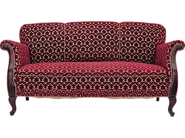 Danish 3 seater sofa velour, 1950s