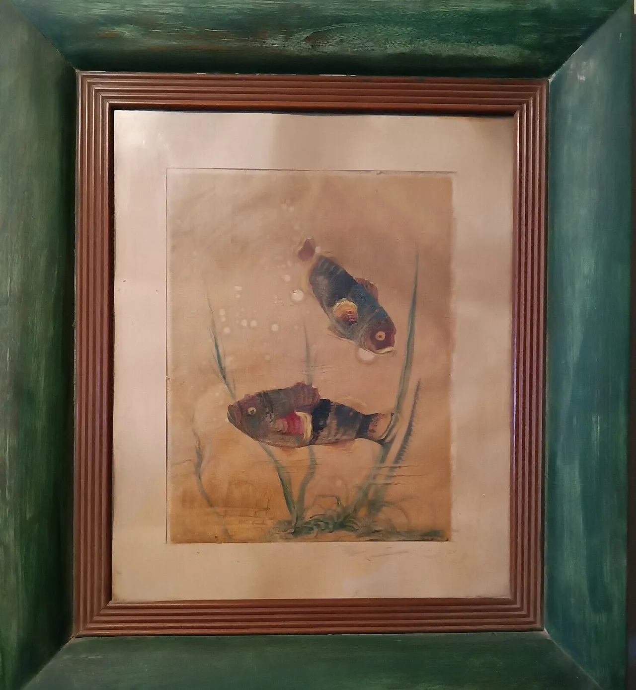 Fish by Silvio Polloni, mixed media on paper, 1920s 2