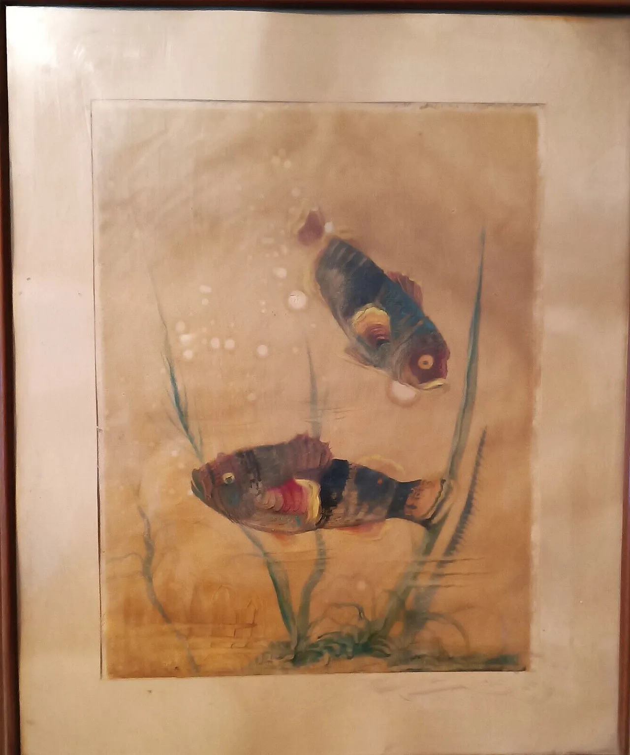 Fish by Silvio Polloni, mixed media on paper, 1920s 3