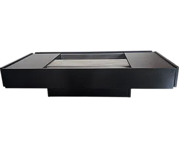 Black coffee table by Mario Sabot and Willy Rizzo, 1970s