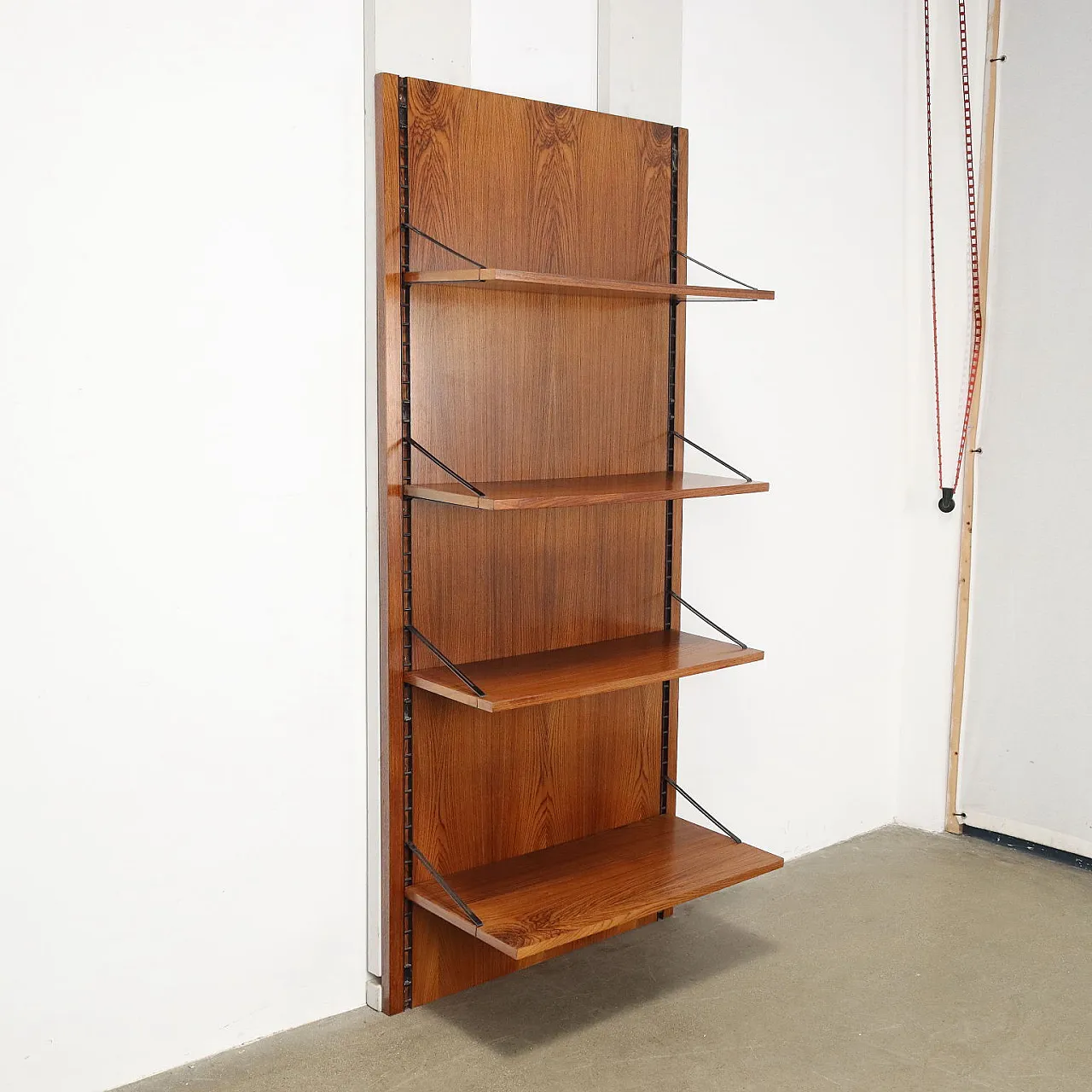 Bookcase exotic wood veneer, 60s 4