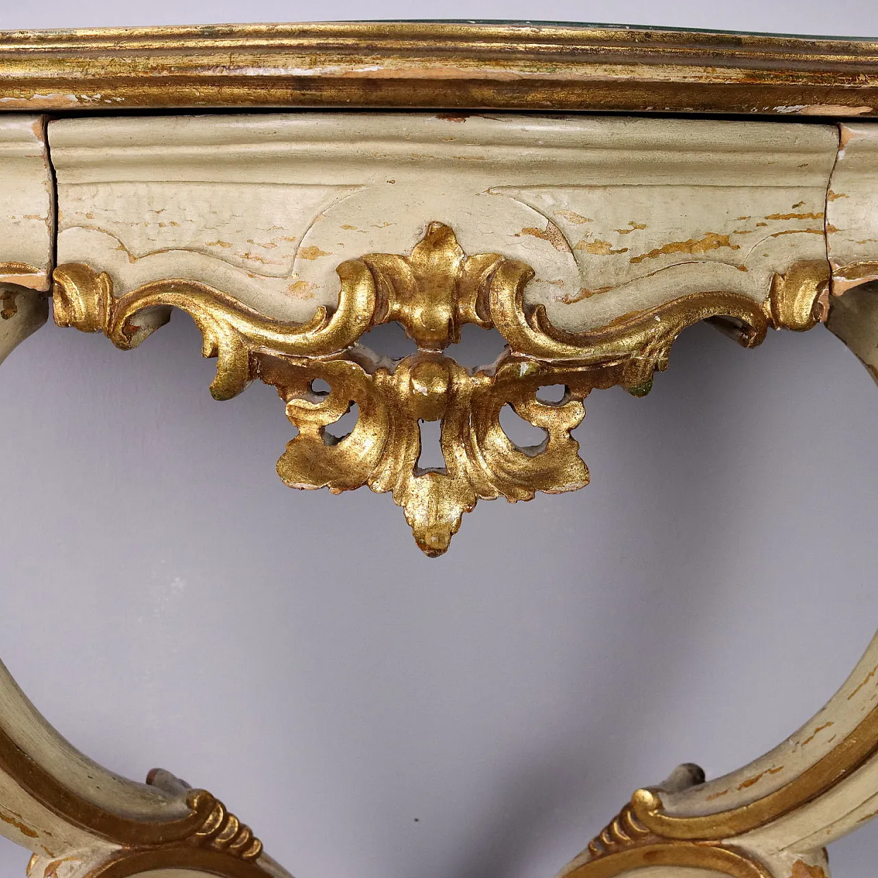 Pair of Rococo style consoles, 20th century 8