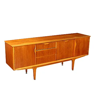 Credenza in teak impiallacciato con cassetti, anni '60