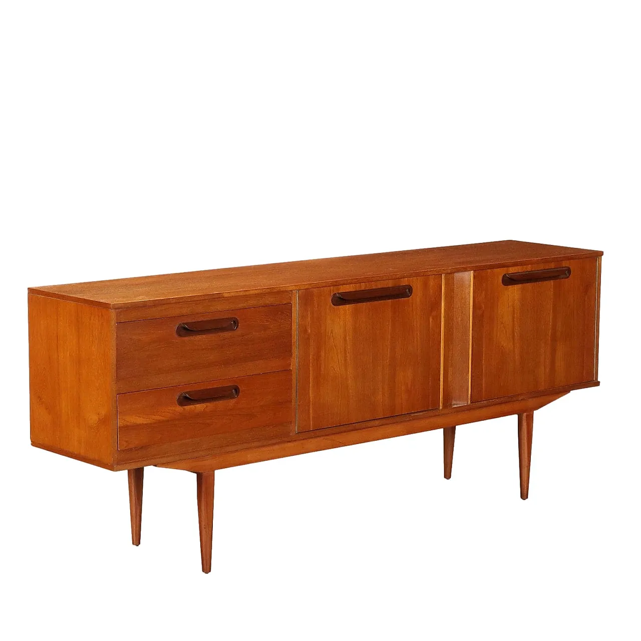 Credenza in teak impiallacciato, anni '60 1