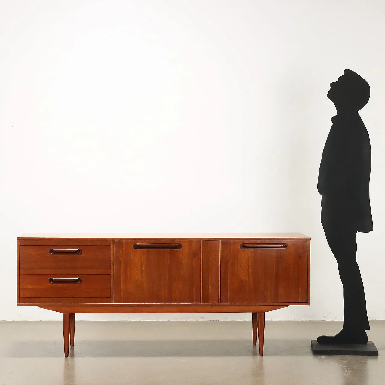 Credenza in teak impiallacciato, anni '60 2