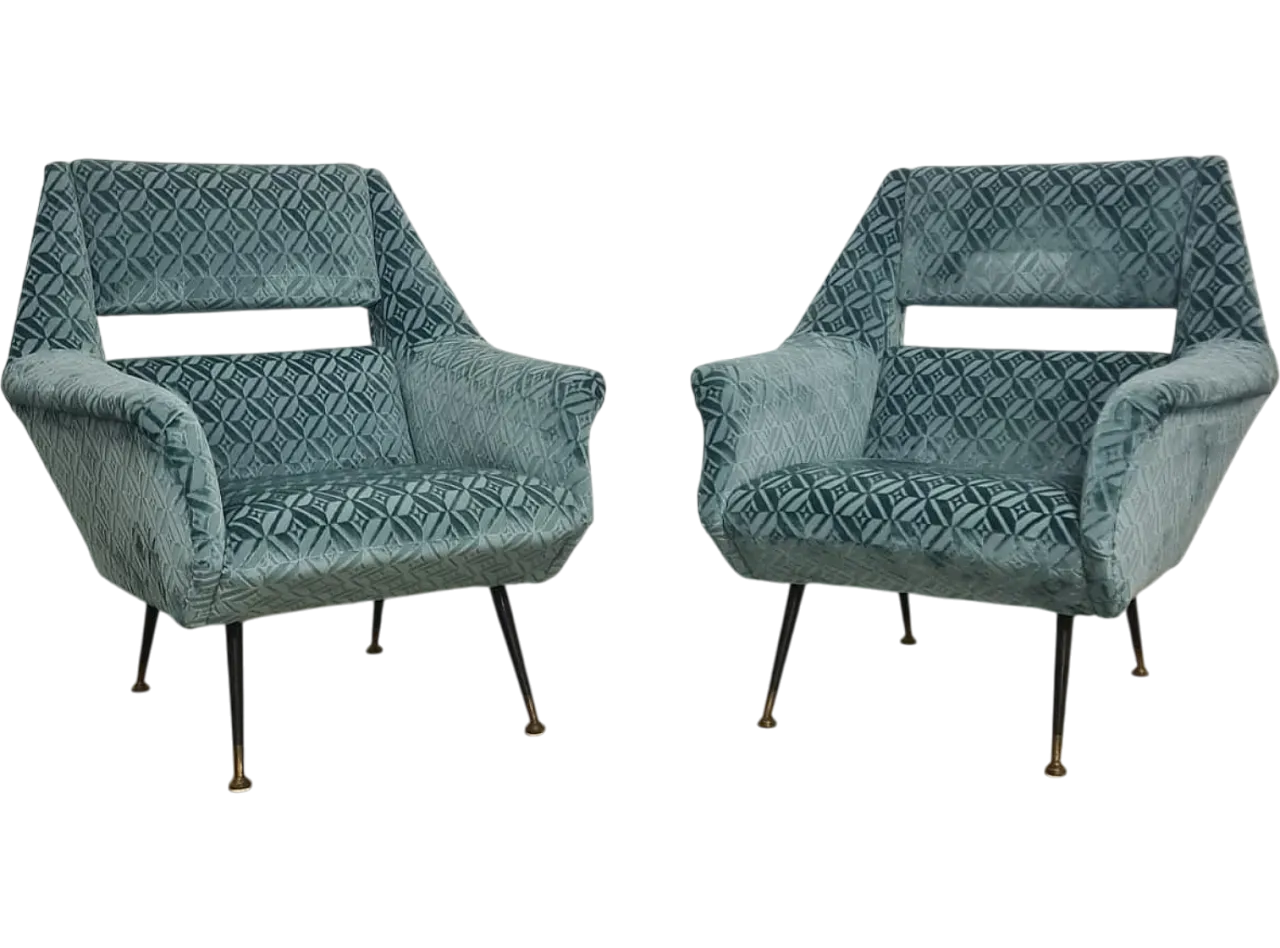 Pair of armchairs by Gigi Radice for Minotti, 50s 12