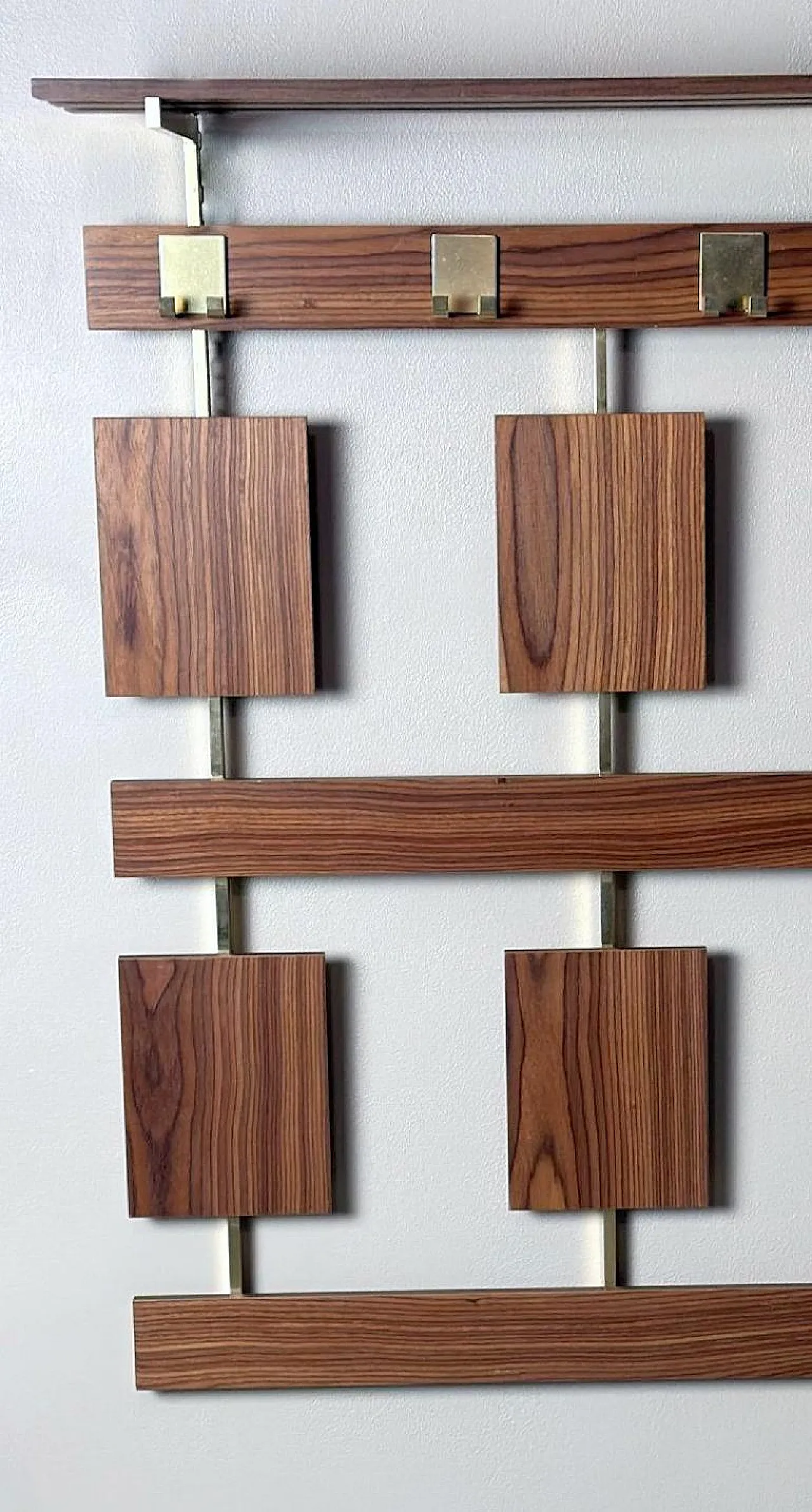 Medieval teak and brass wall-hanging, 1970s 10