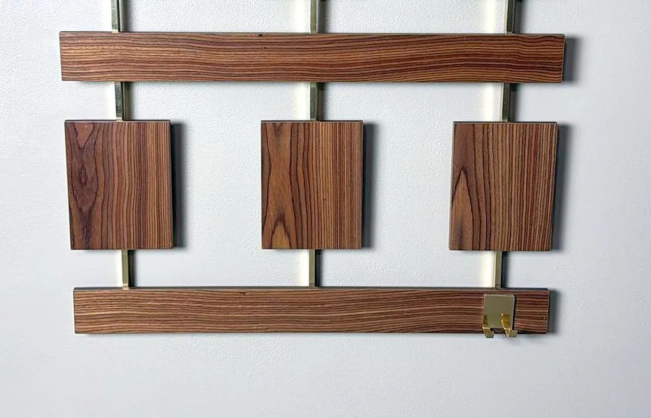 Medieval teak and brass wall-hanging, 1970s 12