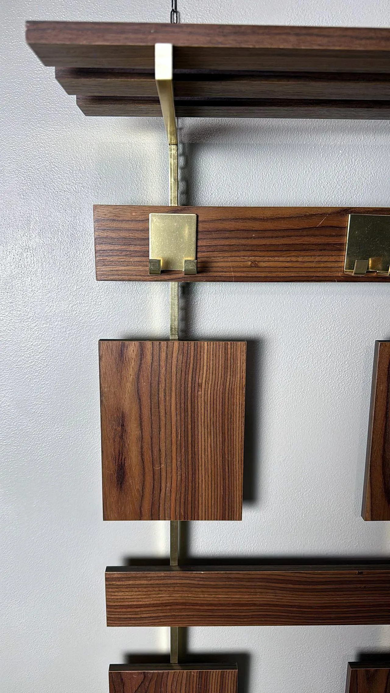 Medieval teak and brass wall-hanging, 1970s 13