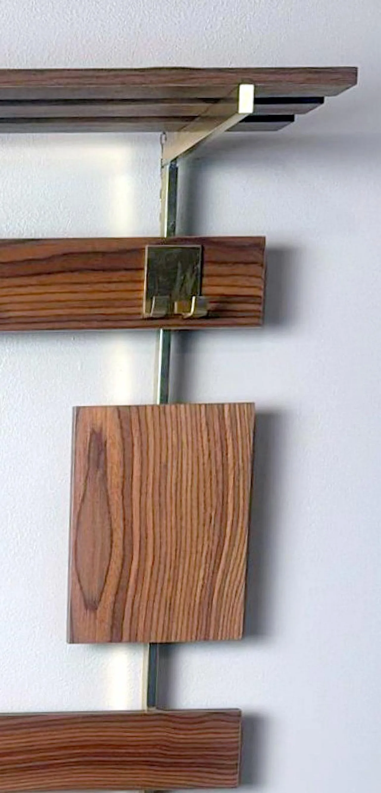 Medieval teak and brass wall-hanging, 1970s 14