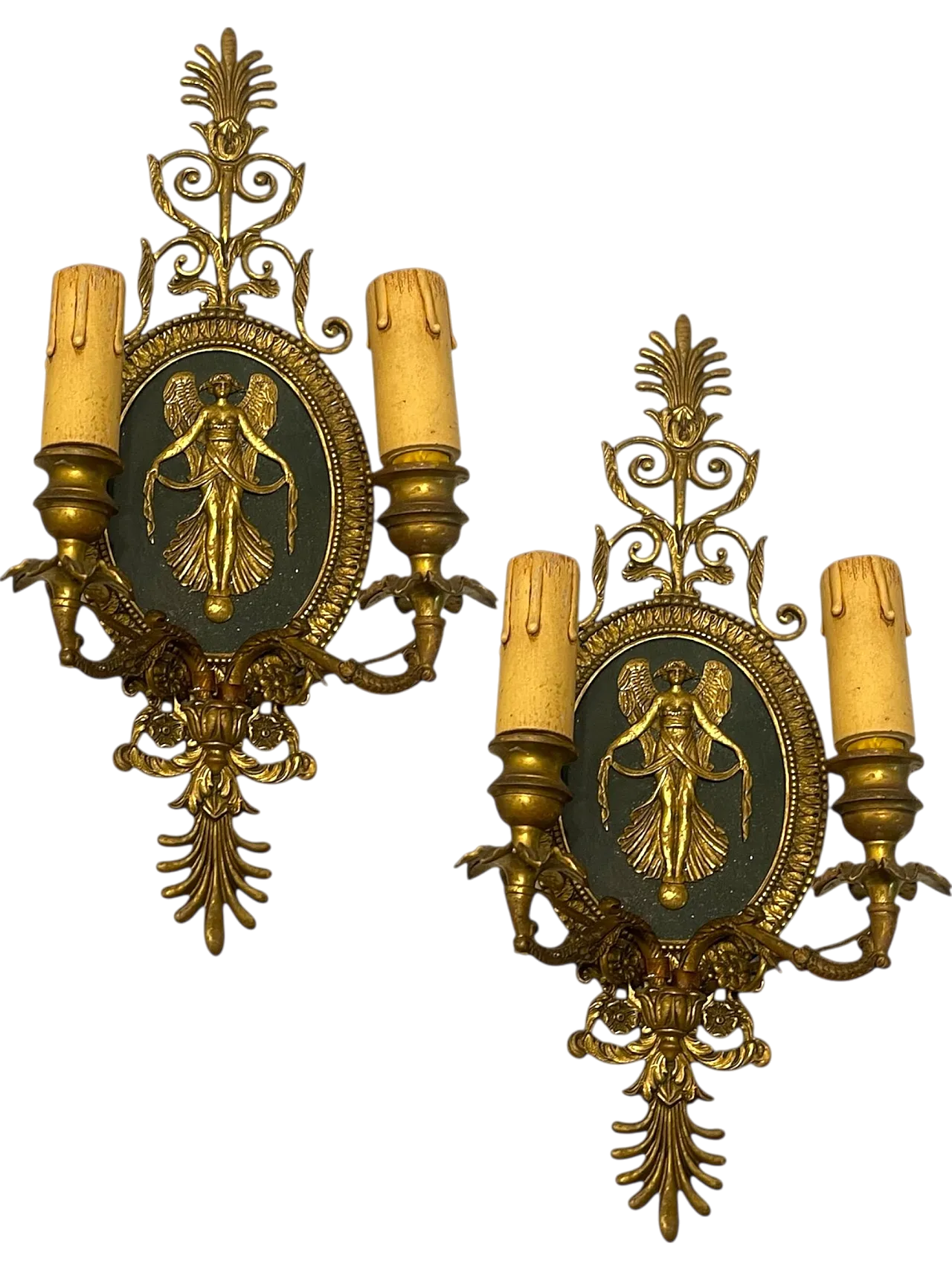 Pair of sconces in bronze, 1930s 12