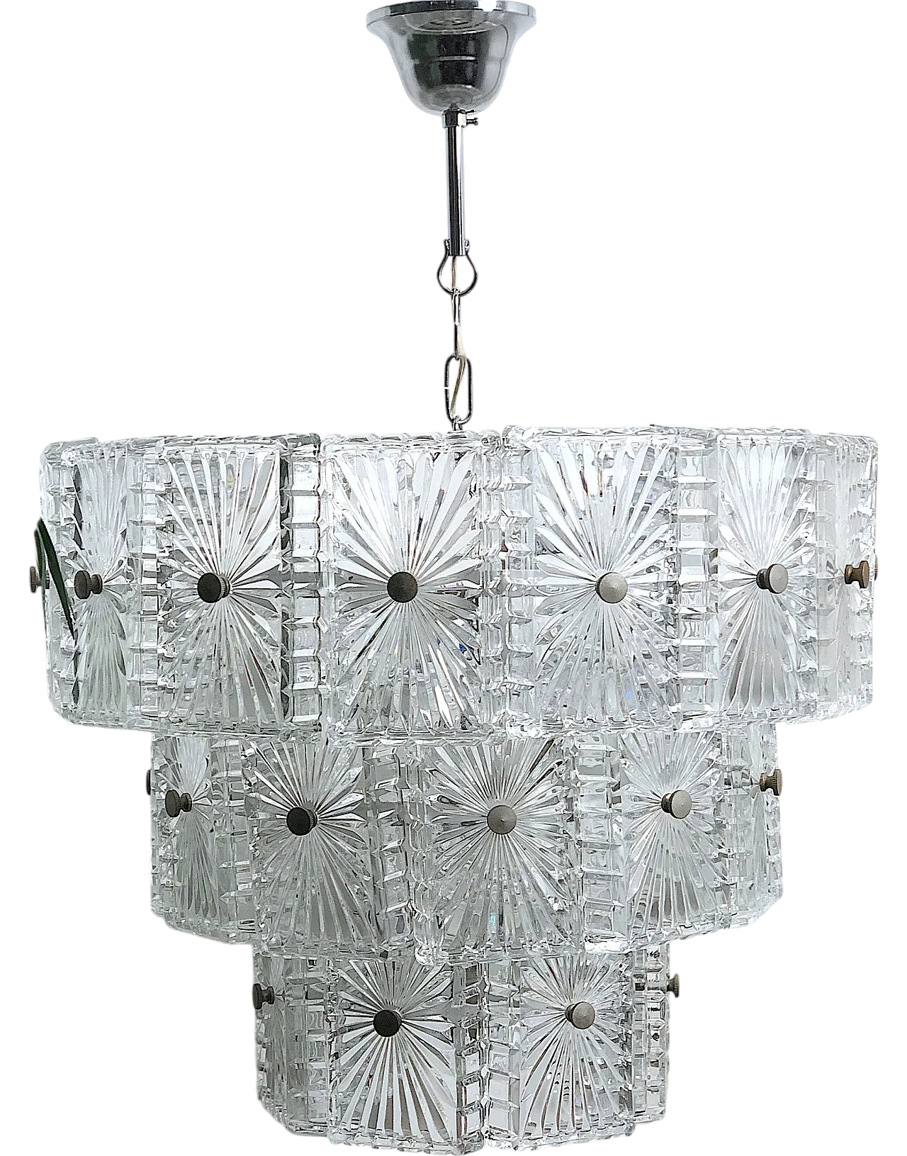 Crystal pendant chandelier, 60s 13