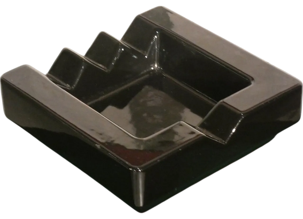 Cubist Ashtray in Glazed Ceramic, 1970s 8