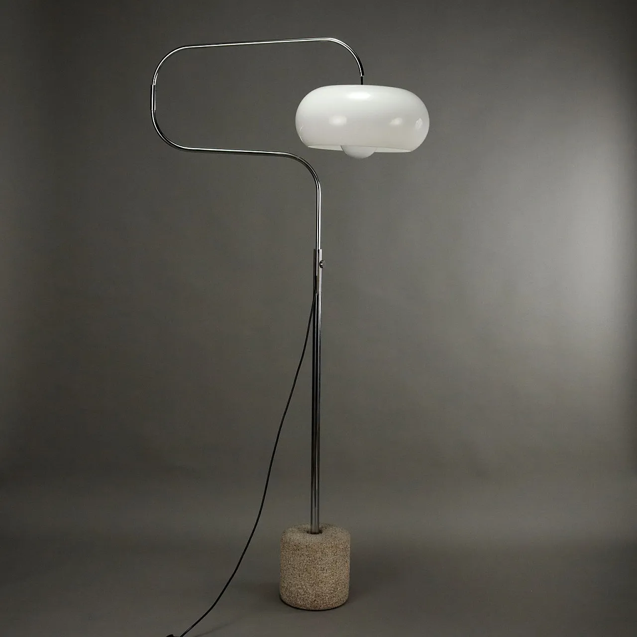 Floor lamp in methacrylate, metal and granite base, 1970s 5