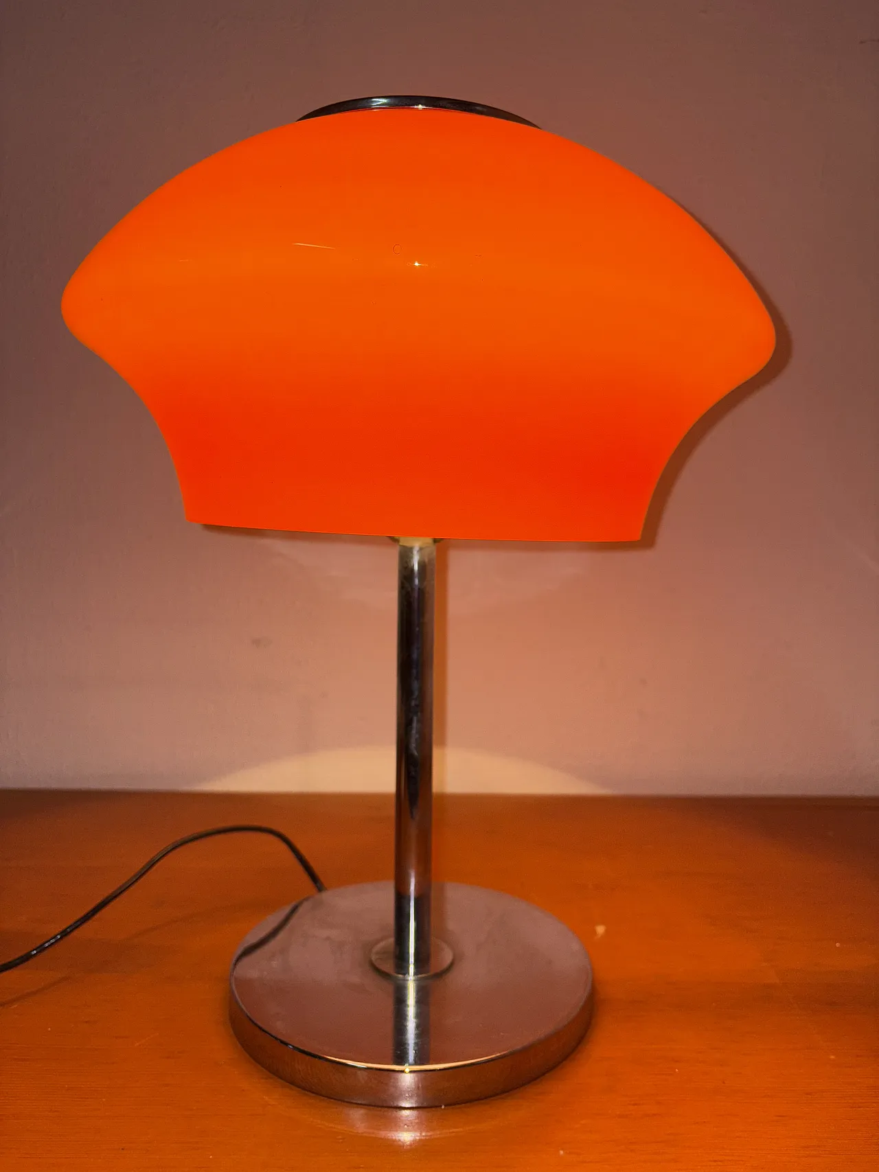 Orange table lamp, 70s 1