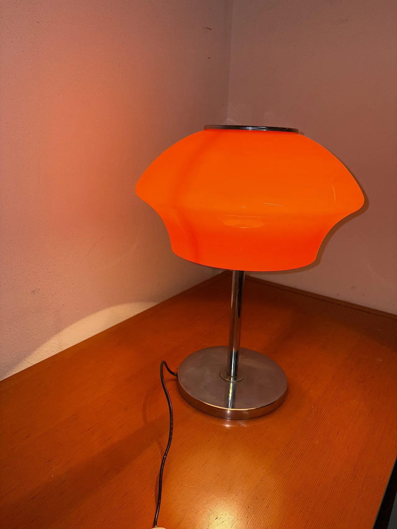 Orange table lamp, 70s 3