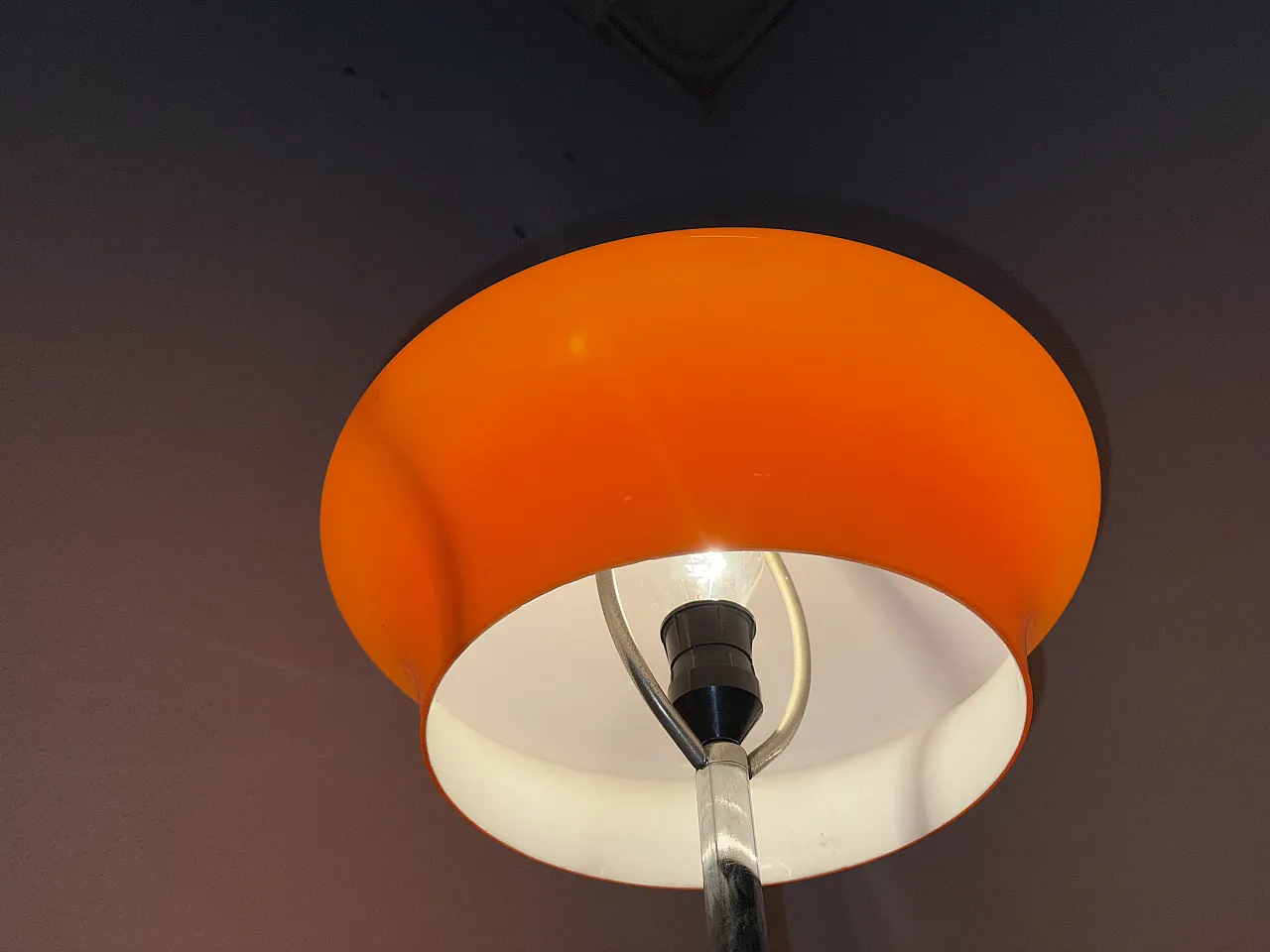 Orange table lamp, 70s 5