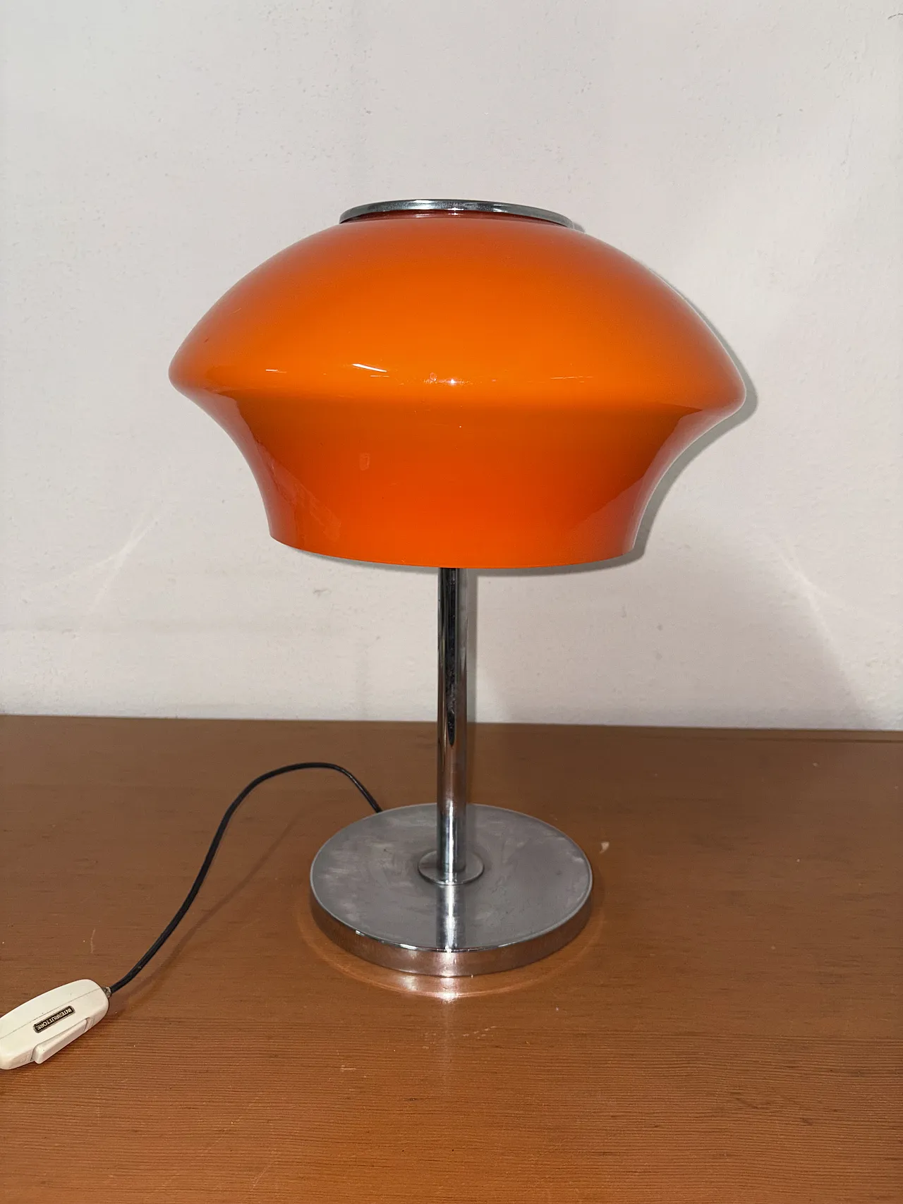 Orange table lamp, 70s 7