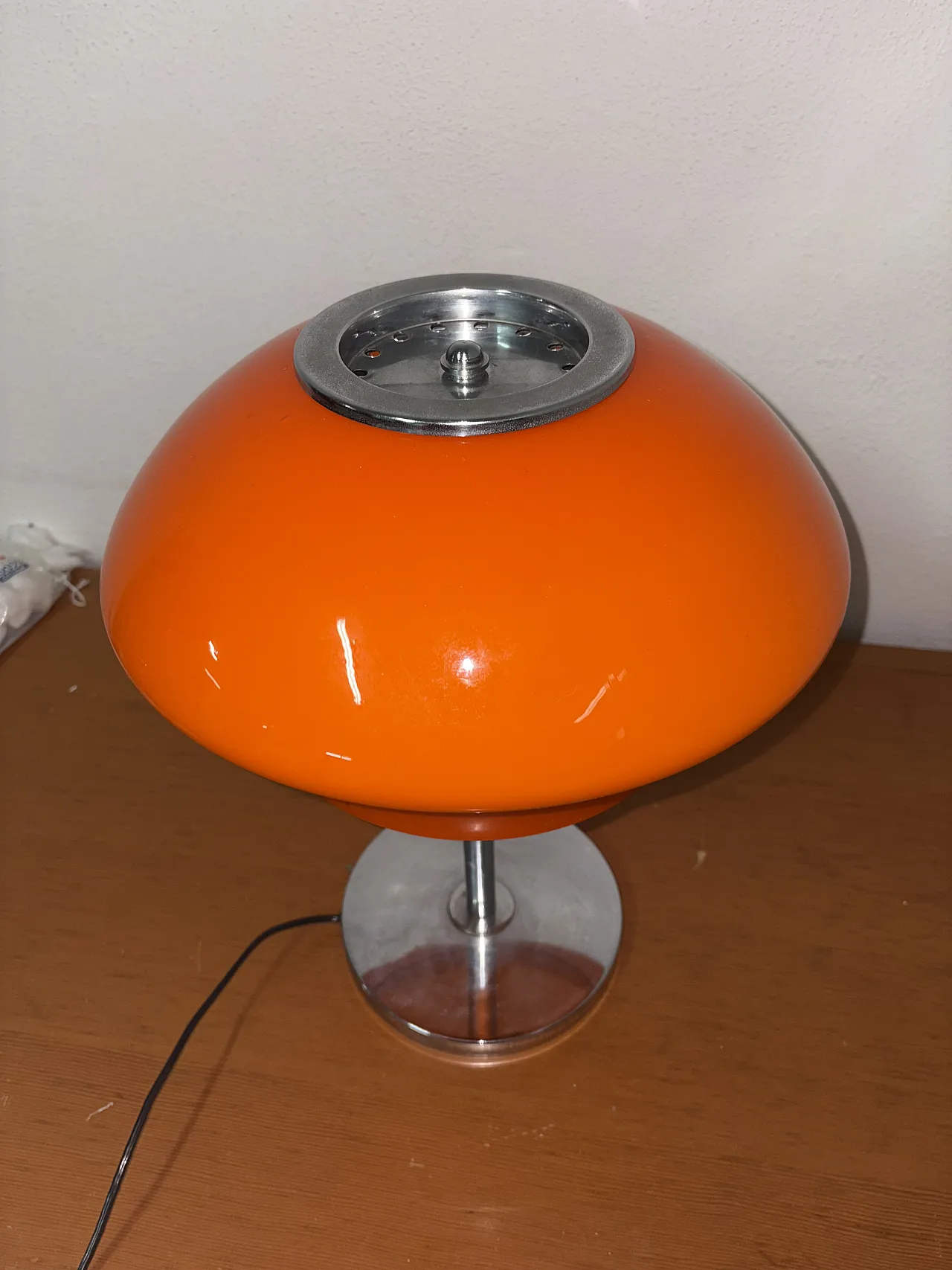 Orange table lamp, 70s 8