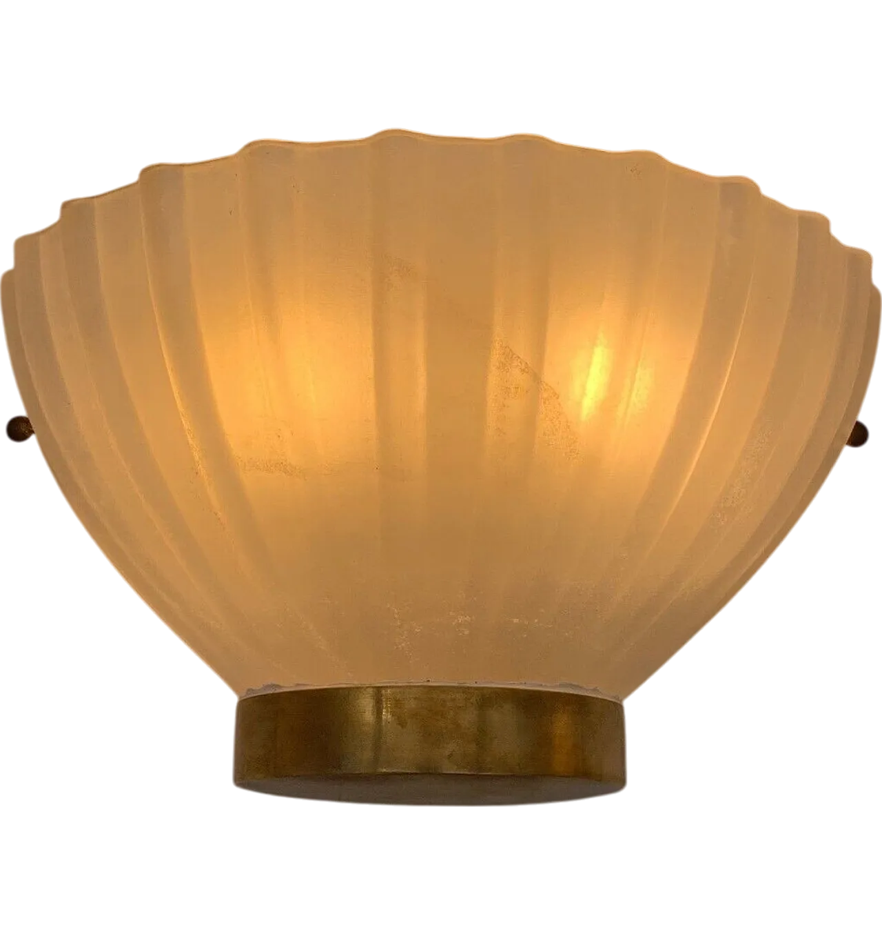 Glass and brass wall lamp by Seguso, late 20th century 6