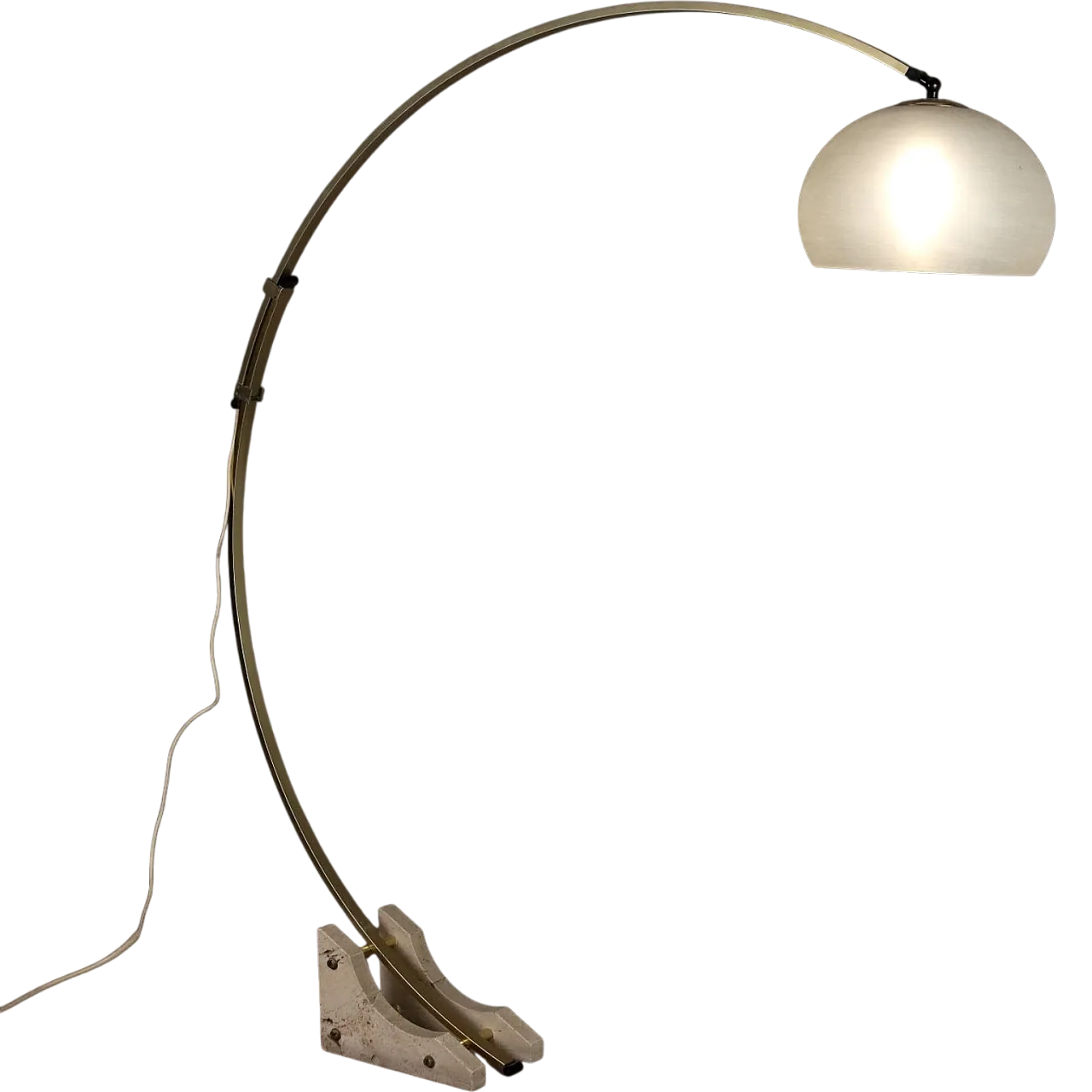 Marble, metal and glass lamp, late 20th century 9