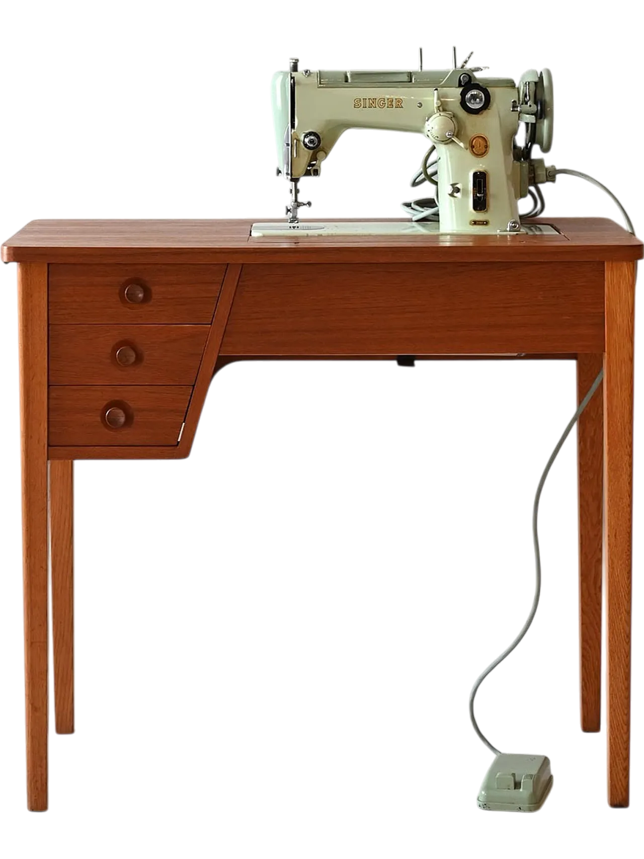 Desk with Singer sewing machine, 1970s 15